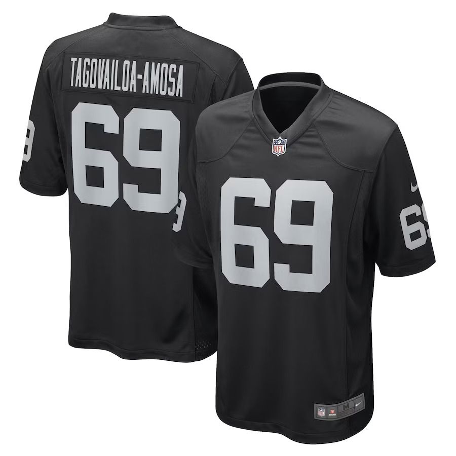 Men Las Vegas Raiders #69 Myron Tagovailoa-Amosa Nike Black Game Player NFL Jersey->oakland raiders->NFL Jersey